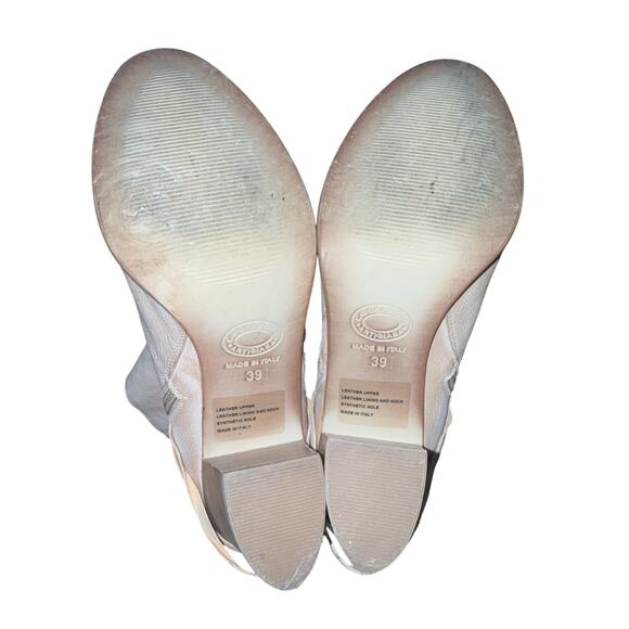 Sundance Cream Leather Western Heeled
Booties- size 39/9 - N18 - Picture 10 of 12